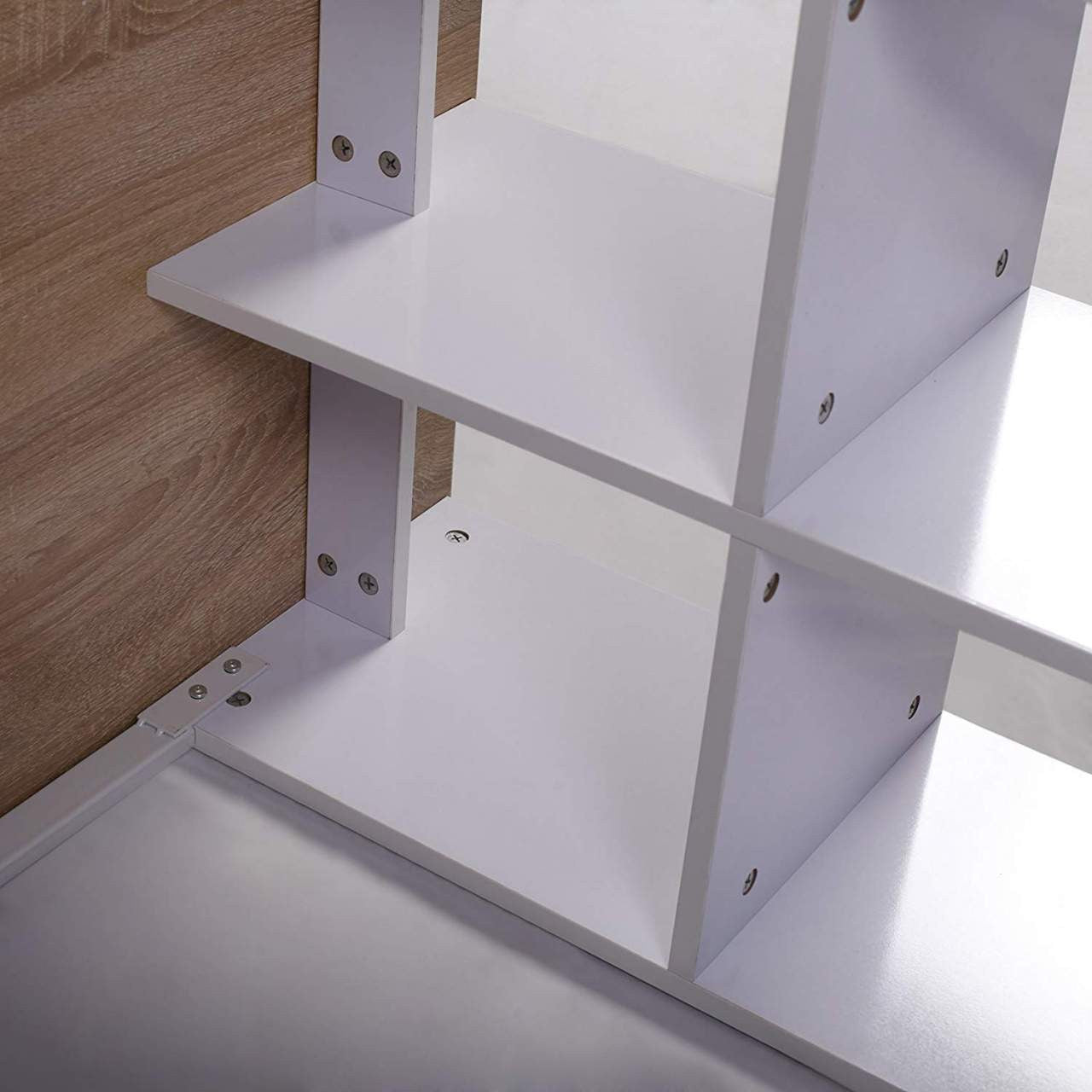 24goodz Office Desk - Stylish and Functional Design - Waterproof and Scratch-Resistant - MDF - For Home Office - Light Oak - hei
