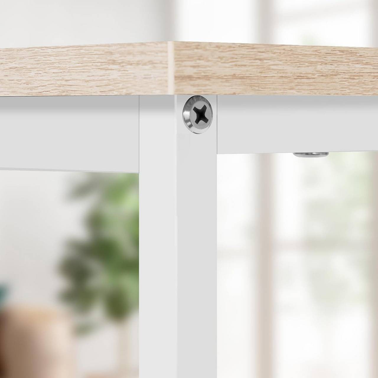 24goodz Desk - Spacious Surface for Comfort - Robust & Durable - E1 Wood Material - Light Oak - 100x50x75 cm