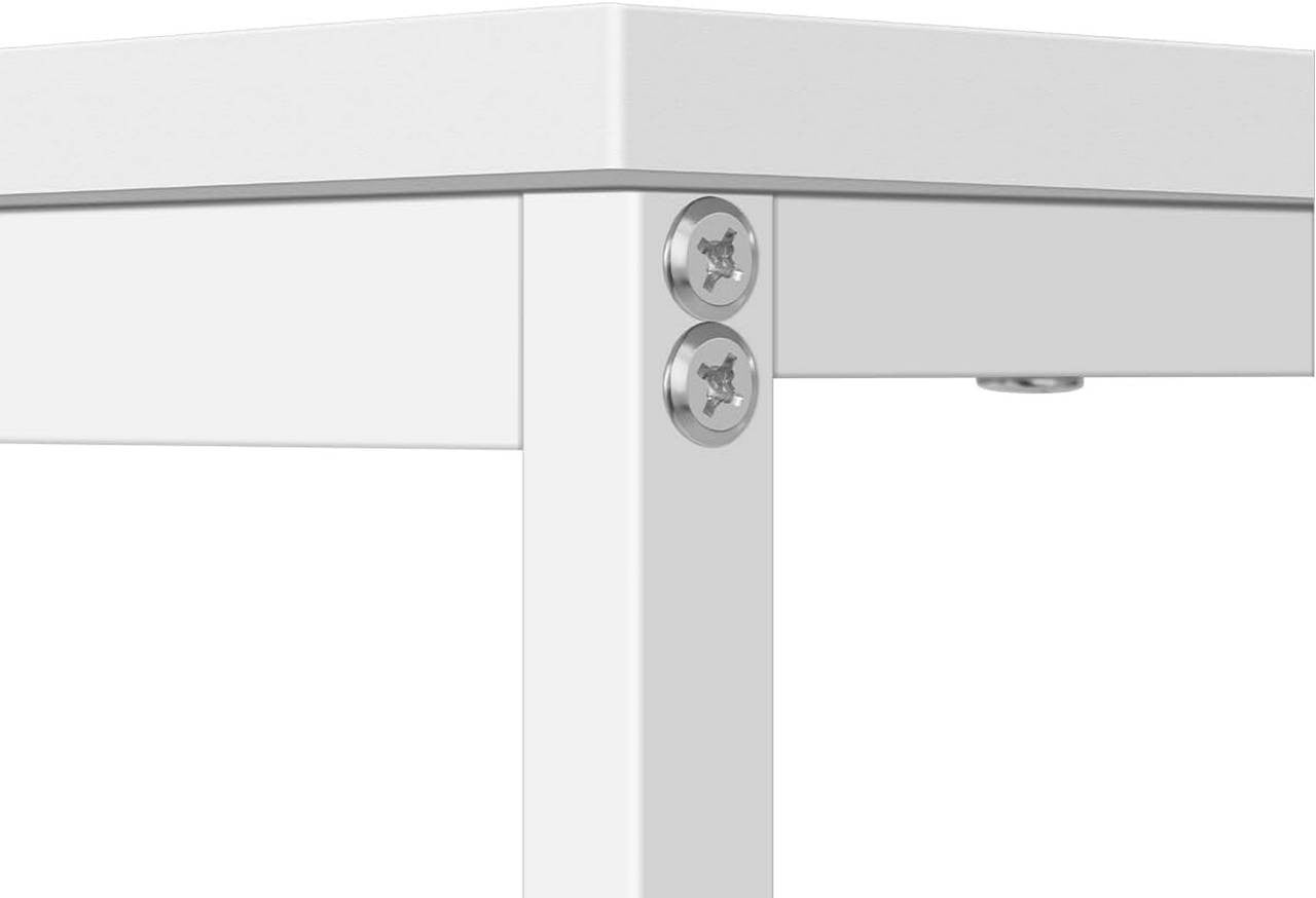 24goodz Desk - Spacious Surface for Comfort - Sturdy Metal Frame - E1 Wood - For Home Office - White