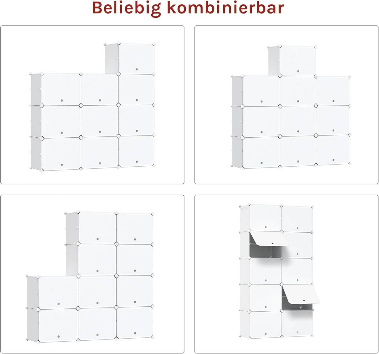 24goodz Shoe Rack with 10 Compartments - Versatile Storage Solution - PP and Metal - White