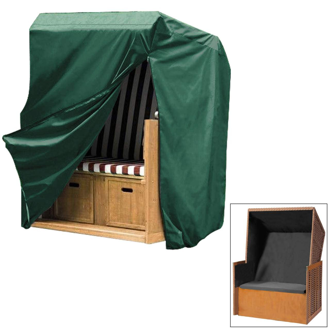 24goodz Garden Furniture Cover - Durable and Weatherproof - PE Fabric - Green - 140/175x135x105 cm - gn