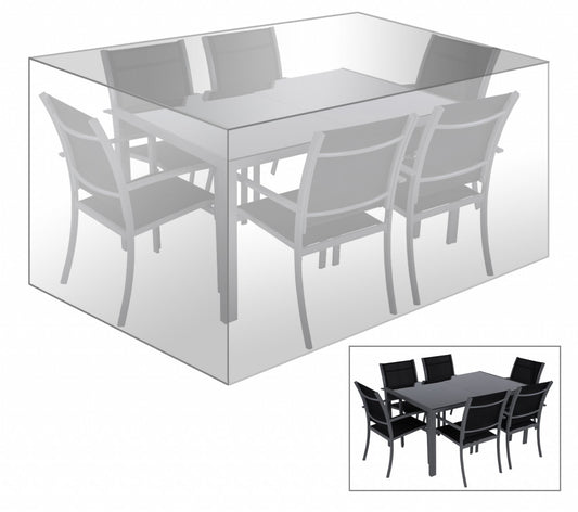 24goodz Protective Cover for Garden Furniture - Durable and Weatherproof - PE Fabric - Transparent - 242x162x100 cm - tp