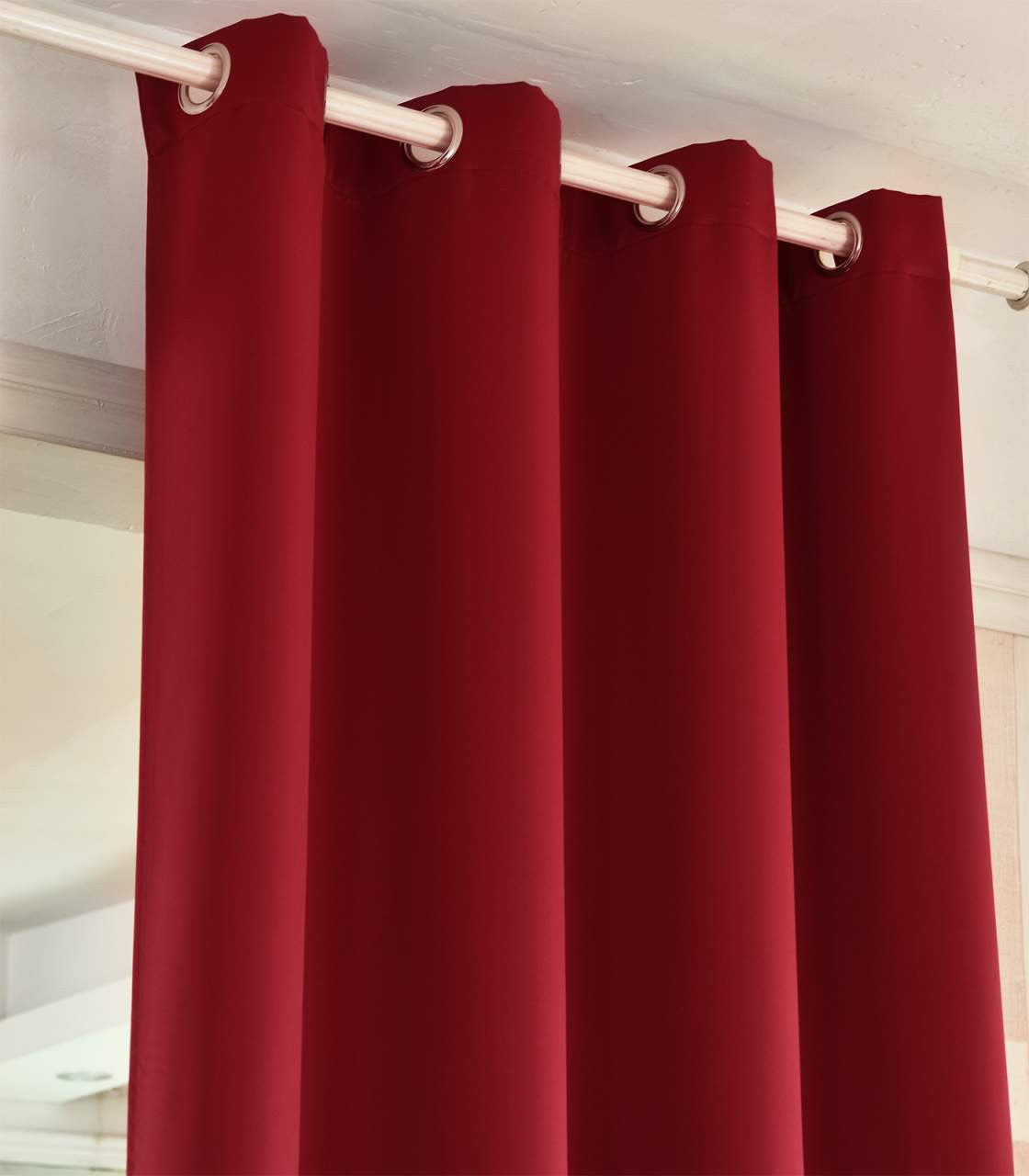 24goodz Elegant Blackout Curtains - Energy Saving & Sound Absorbing - 100% Polyester - For Home Decor - Bordeaux 135x225 cm - bd