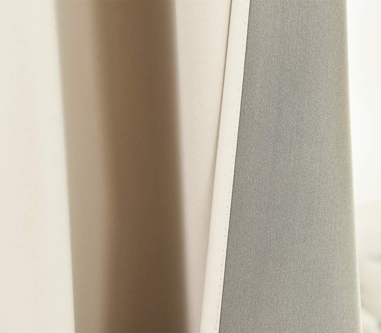 24goodz Elegant Sheer Curtains - Energy Saving & Sound Absorbing - 100% Polyester - For Home Decor - Cream 135x225 cm