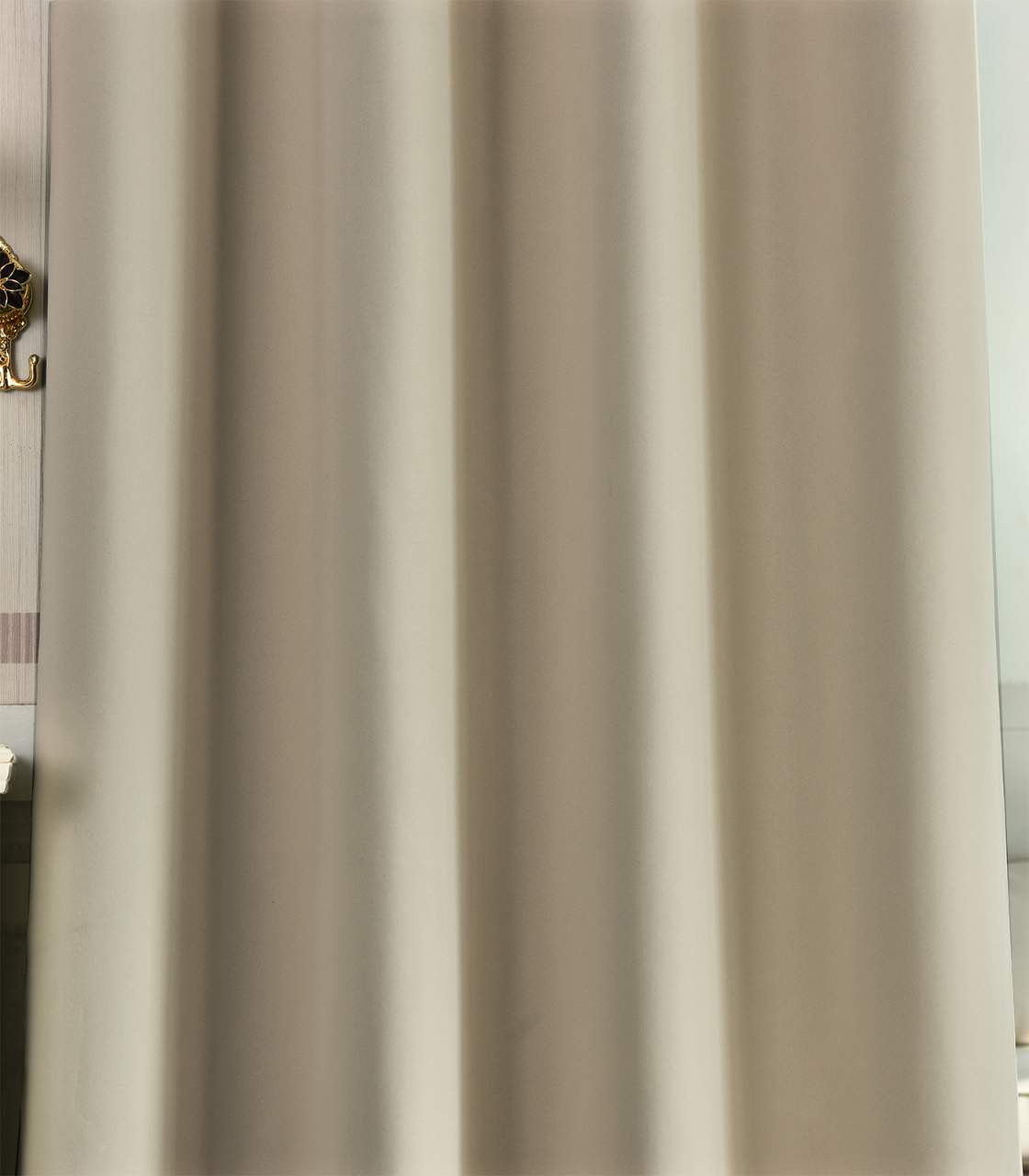 24goodz Sheer Curtains with Eyelets - Energy Saving & Sound Absorbing - 100% Polyester - Sand - 135x245 cm - sd