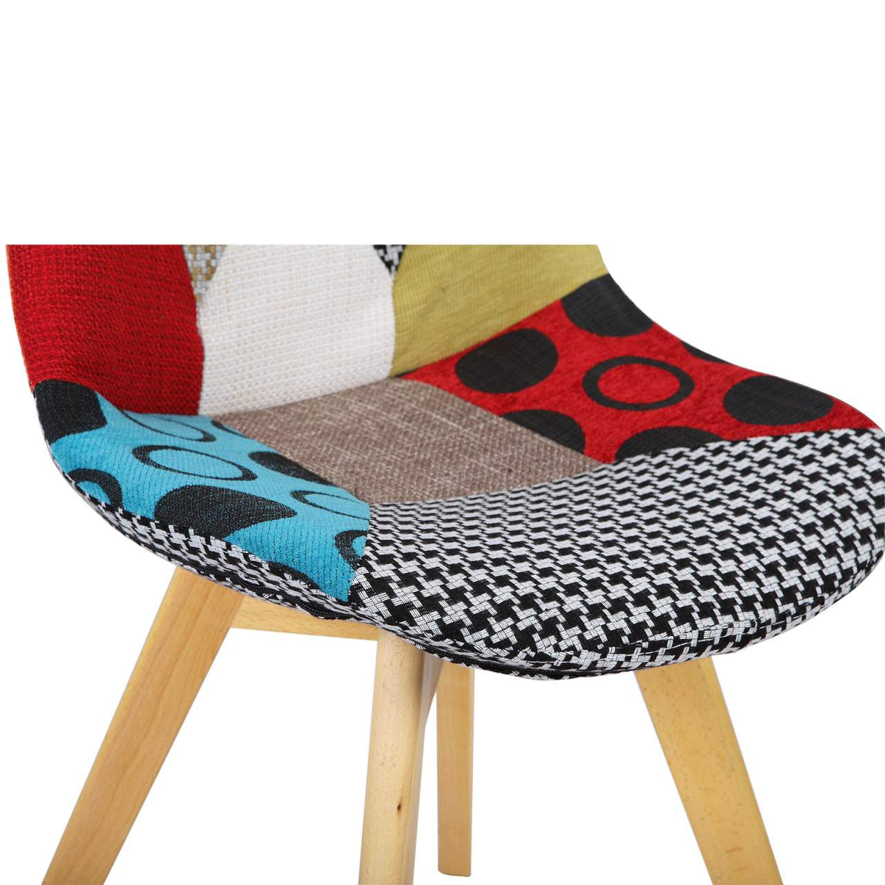 24goodz Dining Chair Set - Ergonomic Comfort - Stable and Robust - PP and Linen - Multicolour