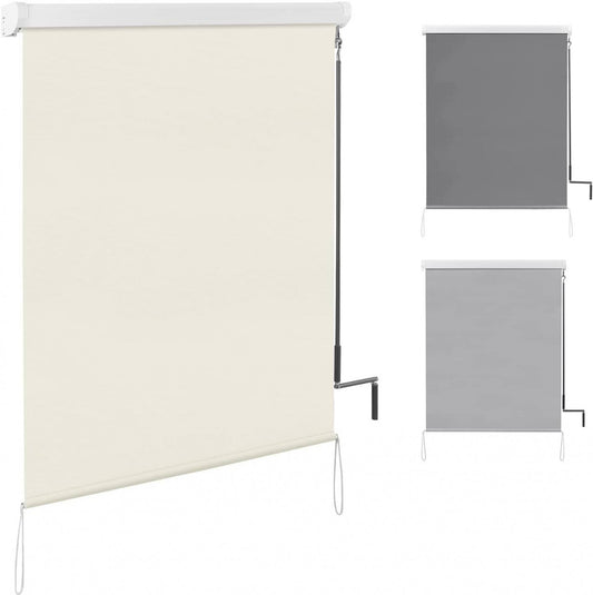 24goodz Vertical Awning - Durable and Weather-Resistant - Polyester - For Balconies and Terraces - Beige 140x140 cm