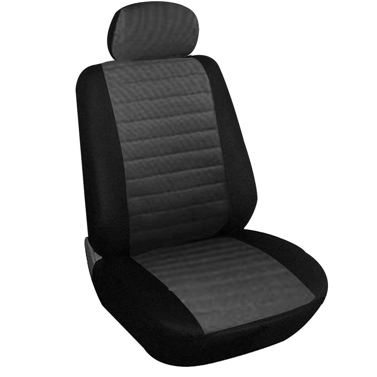 24goodz Car Seat Cover - Durable and Easy to Install - 100% Polyester - For Families - Black/Gray