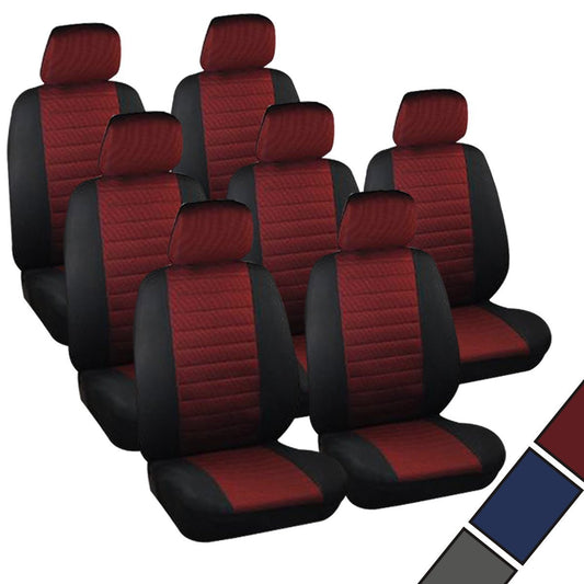 24goodz Car Seat Covers Set of 7 - Durable and Easy to Install - 100% Polyester - For Families - Black with Dragon Embroidery