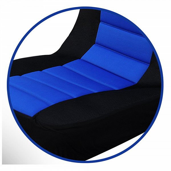 24goodz Car Seat Cover Set - Durable and Easy to Clean - 100% Polyester - For Families - Black/Blue