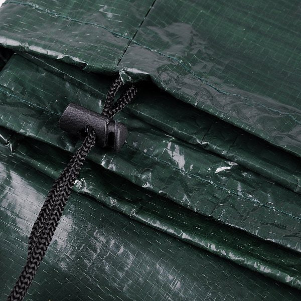 24goodz Rectangular Garden Furniture Cover - Durable & Weatherproof - PE Fabric - Green - 218 x 77 x 55 cm