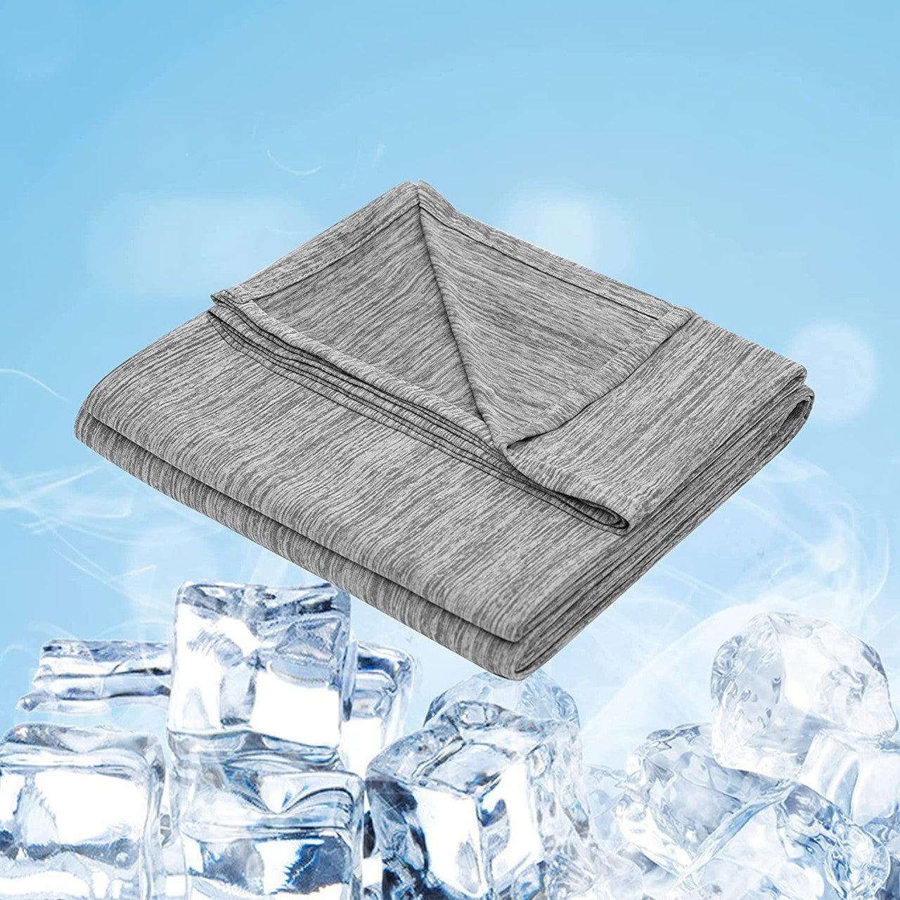 24goodz Self-Cooling Blanket - Environmentally Friendly - Multi-functional - Nylon and Polyethylene - Grey - 200 x 220 cm