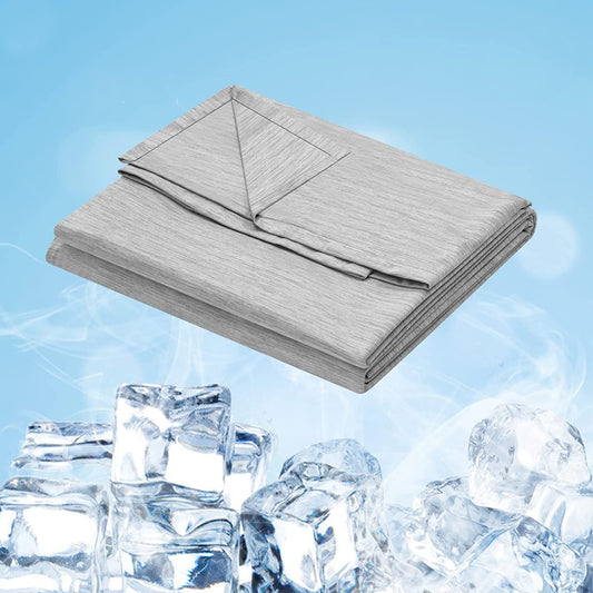 24goodz Self-Cooling Blanket - Eco-Friendly Material - Comfortable and Breathable - Nylon and Polyethylene - Light Grey - 200 x 220 cm
