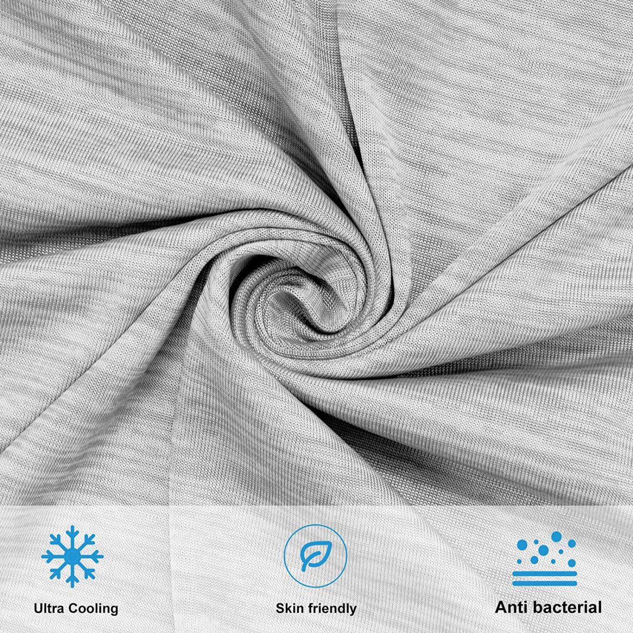 24goodz Self-Cooling Blanket - Eco-Friendly Material - Ideal for Hot Nights - Nylon and Polyethylene - Light Grey - 150 x 200 cm
