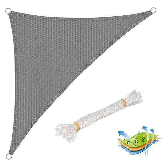 24goodz Breathable Sun Shade Canopy - 80% UV Protection - Durable HDPE - For Outdoor Spaces - Grey 2.5x2.5x3.5 m