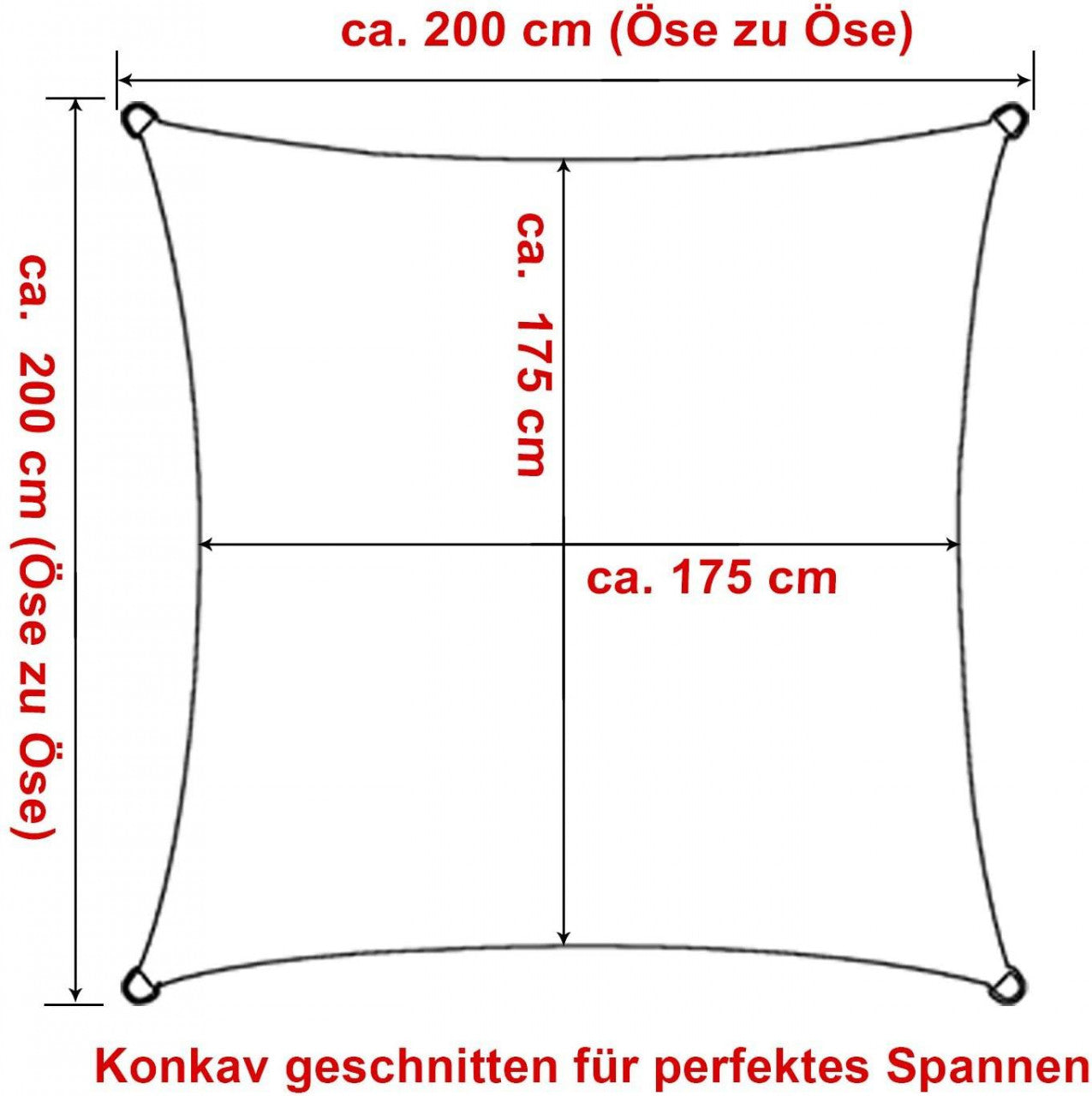 24goodz Sunshade - 80-85% UV Protection - Tear-resistant - 100% HDPE - Beige - 2x2 m - sd