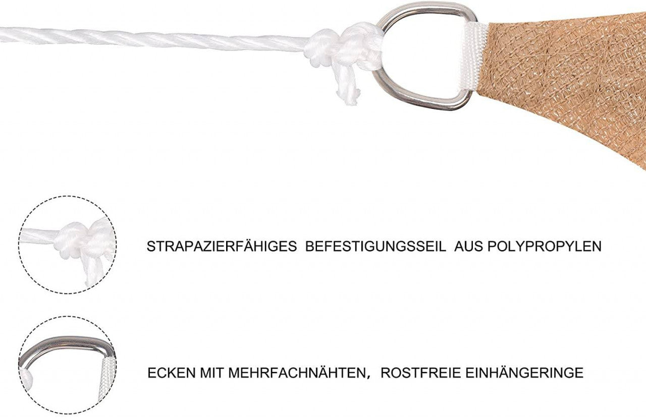 24goodz
Zonnescherm HDPE Windscherm UV-bescherming Zand5x5x5 m - sd