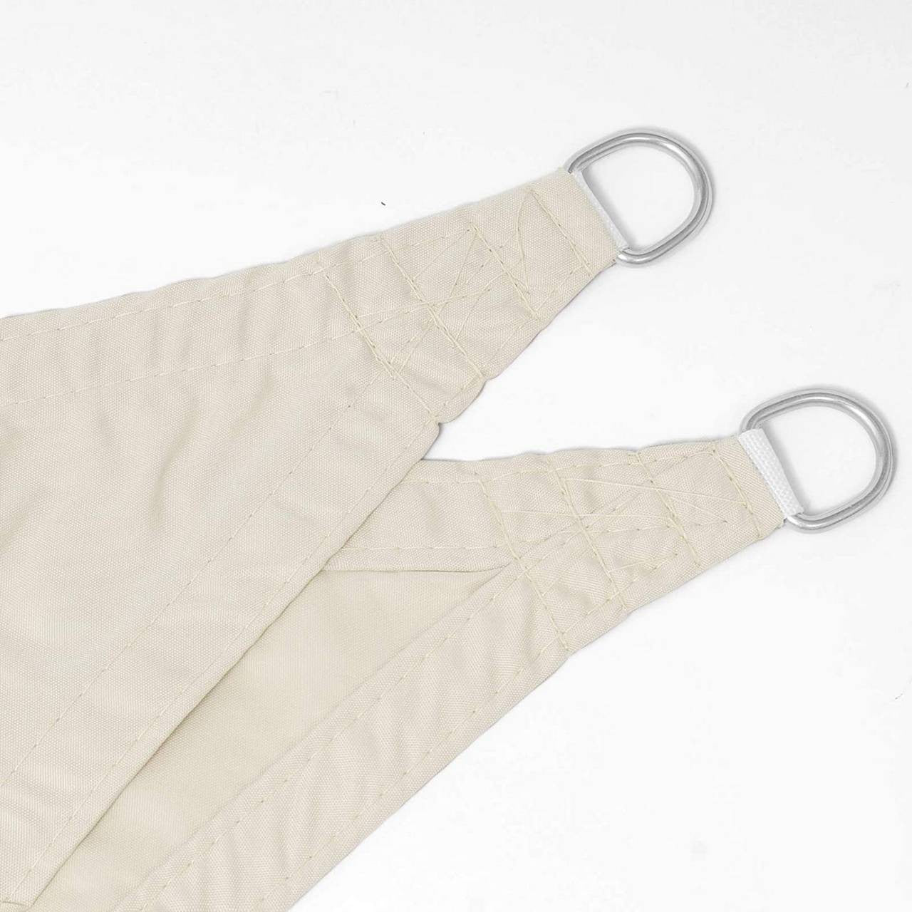 24goodz Sun Shade Sail - Up to 93% UV Protection - Water-Repellent and Tear-Resistant - 100% PES - Cream - 5x5x7 m - cm