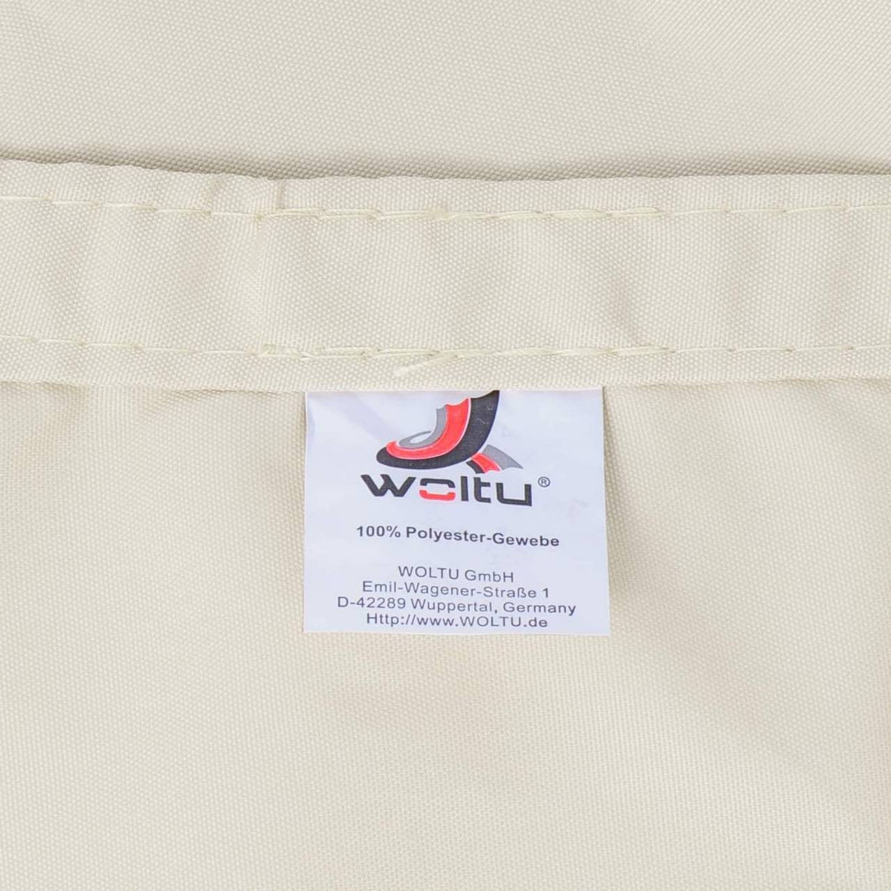 24goodz Sun Shade Sail - Up to 93% UV Protection - Water-Repellent and Tear-Resistant - 100% PES - Cream - 5x5x7 m - cm