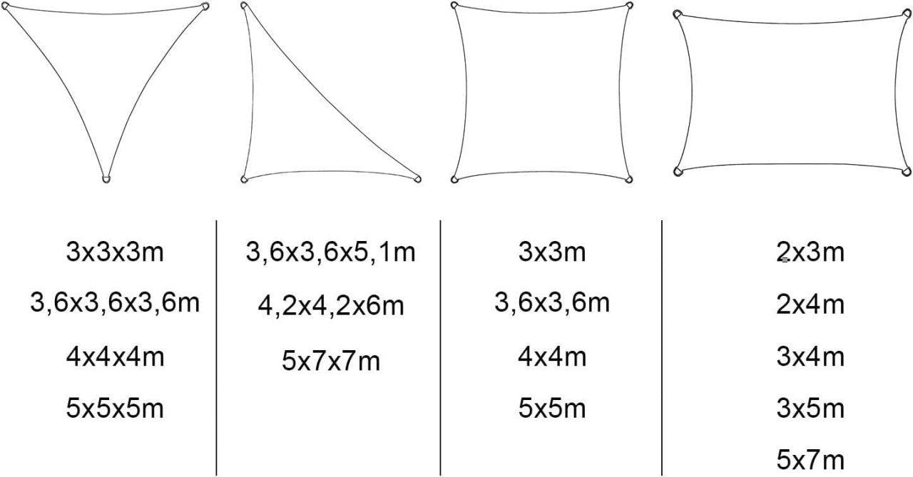 24goodz Breathable Sun Shade Sail - UV Protection - Tear-resistant - HDPE - Grey - 5x5 m