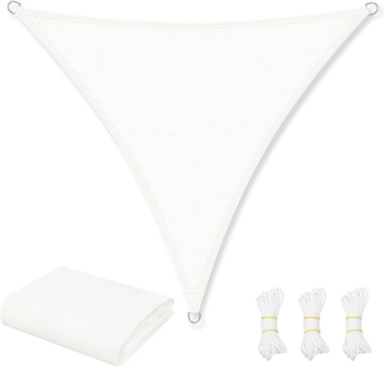 24goodz Sun Shade Sail - Waterproof and UV Resistant - 200 g/m² PES Fabric - Outdoor Use - Beige 5x5 m