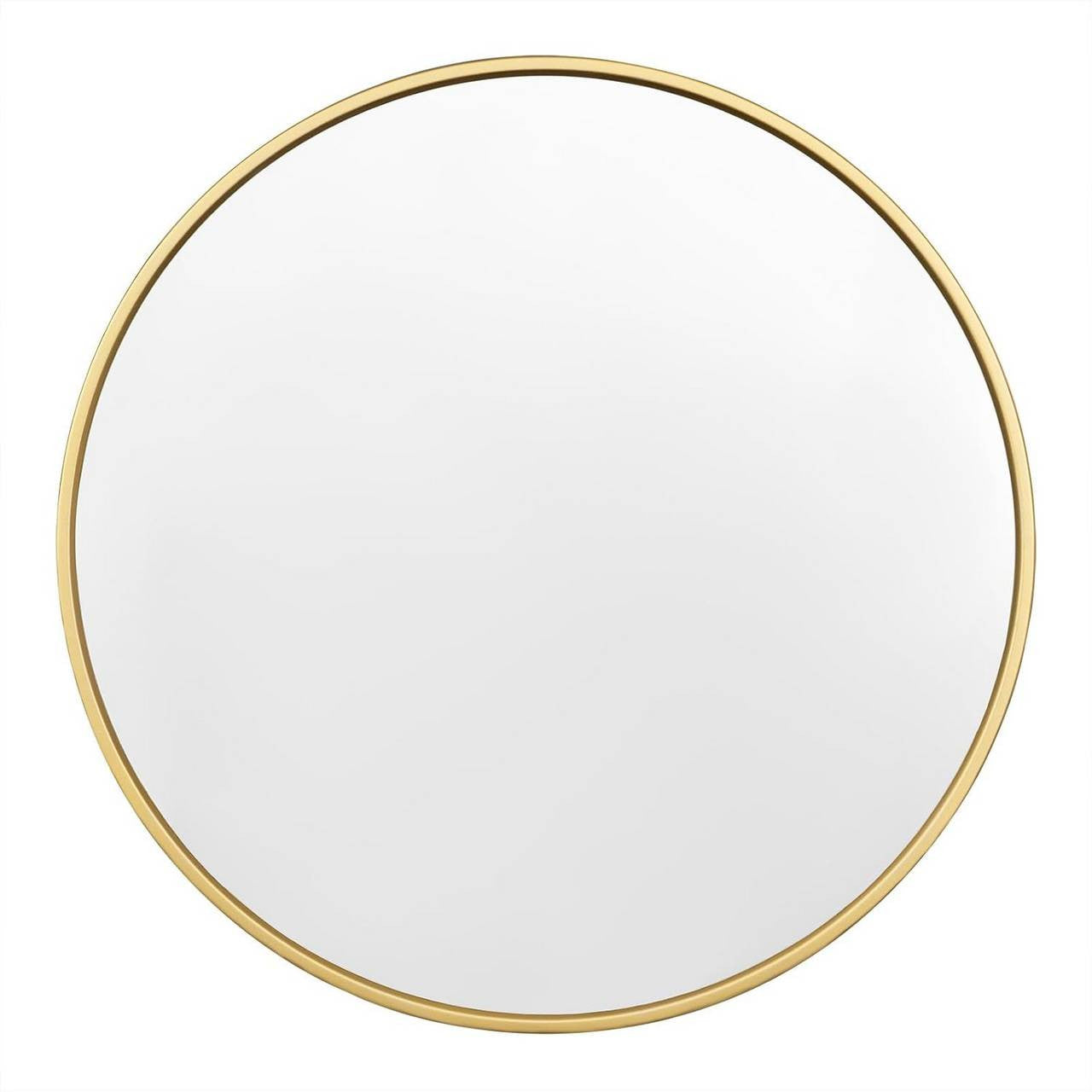 24goodz Round Wall Mirror - Crystal Clear Reflection - Minimalist and Luxurious Design - Metal and MDF - Black - 81 cm