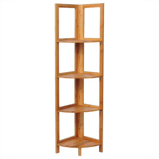 24goodz Bamboo Standing Shelf - Stylish and Functional - 100% Bamboo - For Home and Office - Natural - br