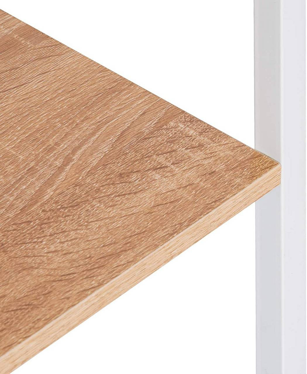 24goodz Standing Shelf - Versatile Storage Solution - Sturdy and Stylish - MDF and Steel - White and Light Oak - whe