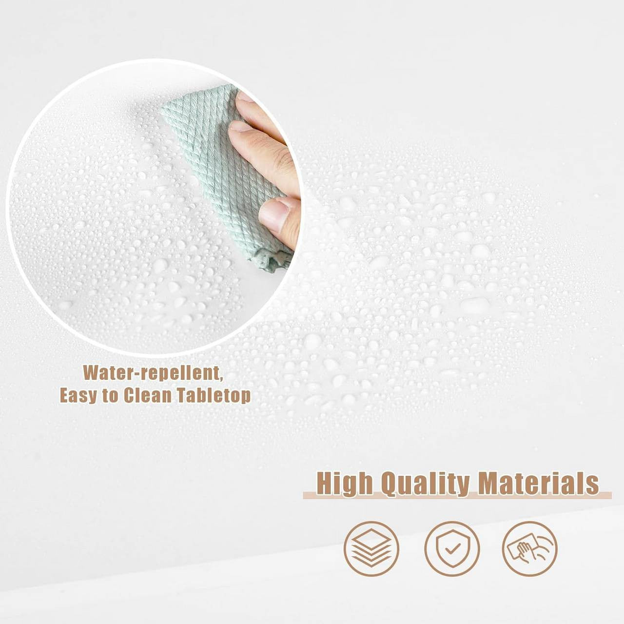 24goodz Multifunctional Bar Table - Spacious Design - Durable Wood - For Home Use - White + Wood Look