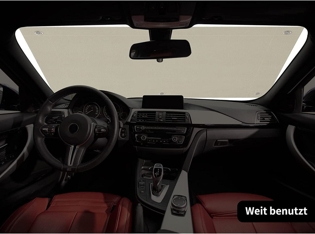 24goodz Thermal Roof Window Roller Blind - Improved Suction Cups - 100% Light Blocking - Polyester - For Indoor Use - Beige 96x100 cm