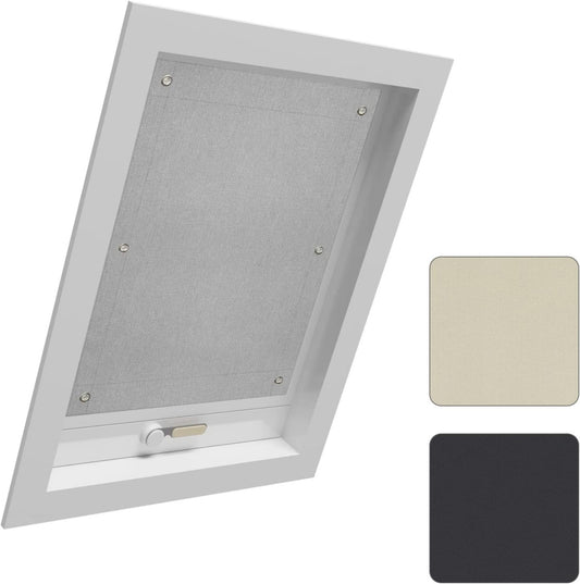 24goodz Thermal Skylight Roller Blind - 100% Light Blocking - Polyester - For Home Use - Grey 60x73 cm - dgr