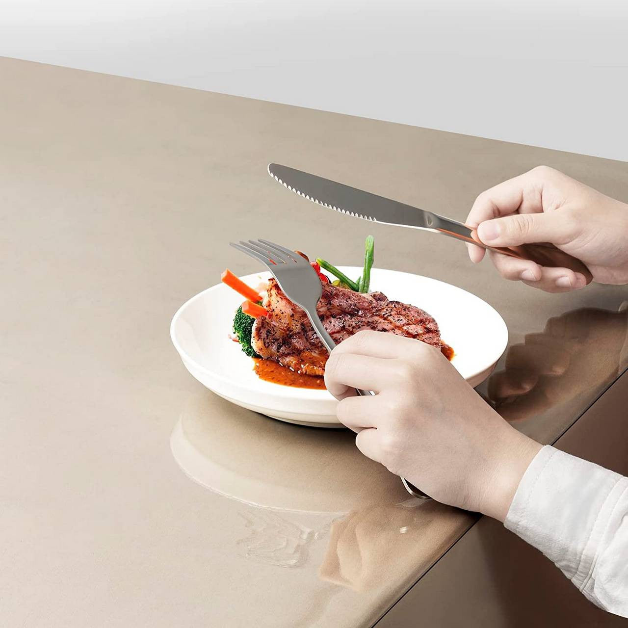 24goodz Transparent PVC Table Protector - Durable and Water-Resistant - 2 mm Thick - For Home and Office - 70 x 110 cm - tp
