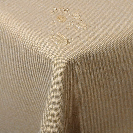 24goodz Tablecloth - Water-Repellent Design - Easy to Maintain - 100% Polyester - Sand - 135x200cm - sd