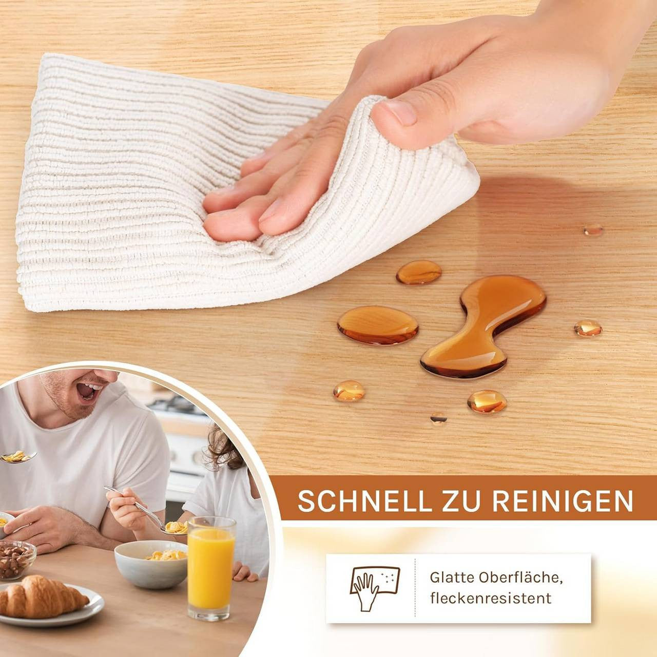 24goodz Transparent Table Protector - Perfect Scratch and Stain Protection - Easy to Maintain - PVC - For Dining Areas - 90 x 180 cm