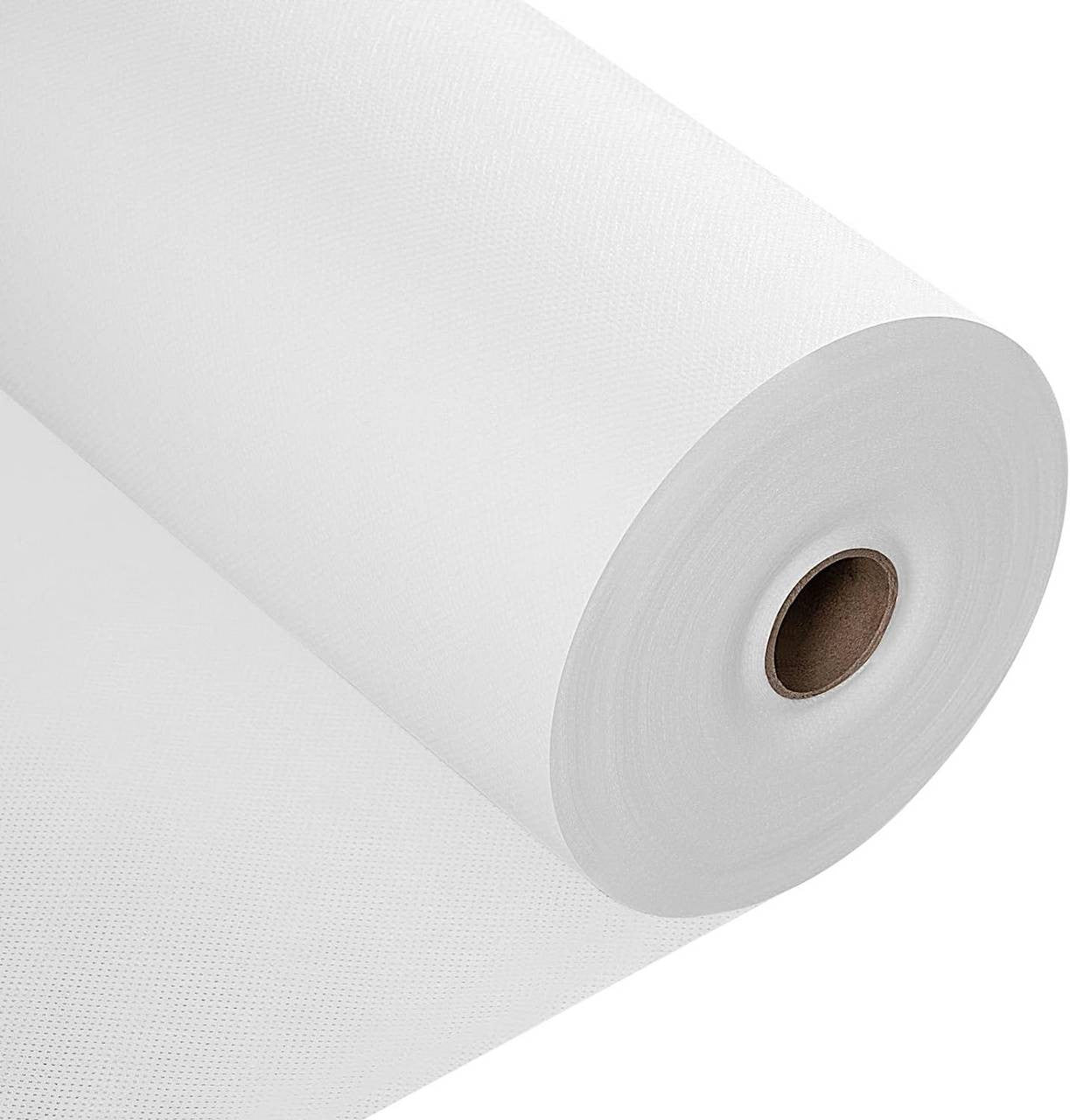 24goodz Disposable Non-Woven Tablecloth Roll - Eco-Friendly & Hypoallergenic - Non-Woven Fabric - For All Occasions - White 1.18 x 25 m