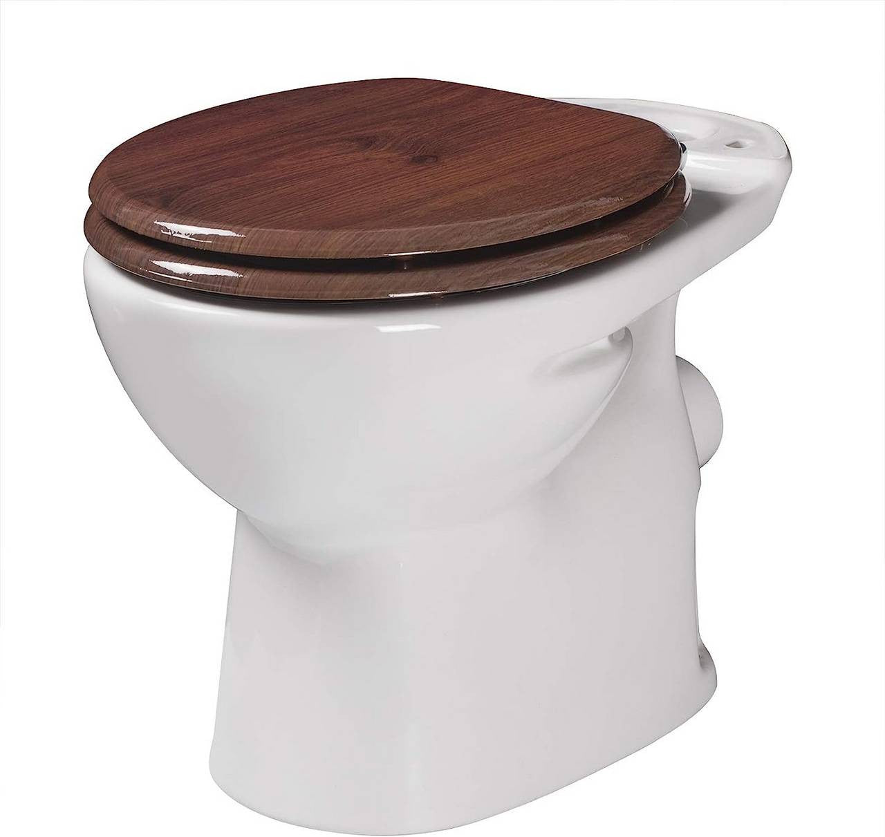 24goodz Toilet Seat with Soft-Close Mechanism - Antibacterial and Water-Resistant - MDF - Universal Fit - Dark Beech