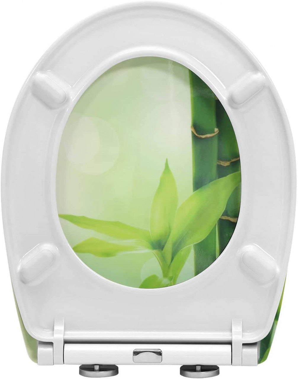 24goodz Soft-Close Toilet Seat - Easy to Clean - Durable Duroplast - For Standard Oval Toilets - Printed White