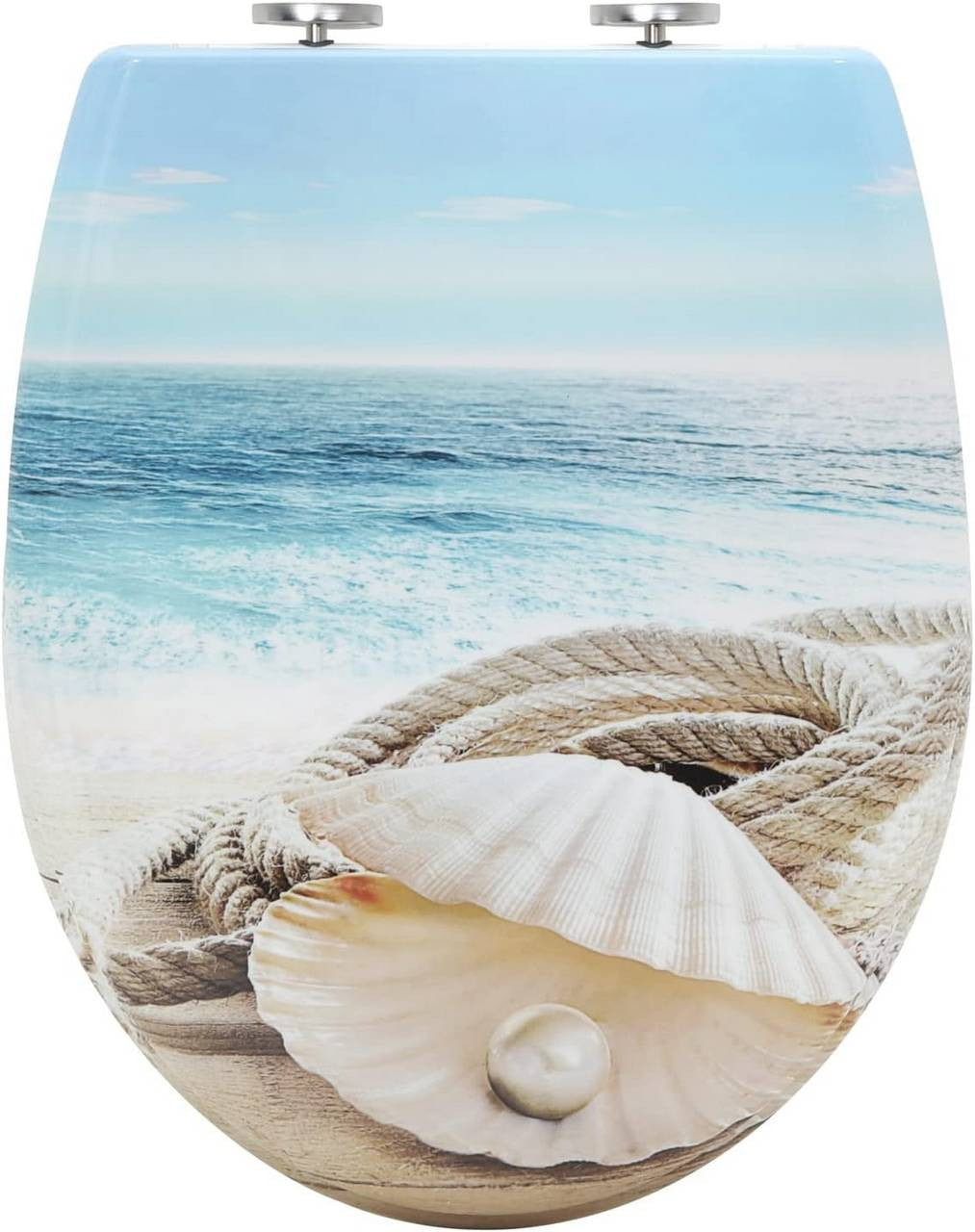 24goodz Soft-Close Toilet Seat - Whisper-Quiet Closure - Duroplast - Universal Oval Shape - White