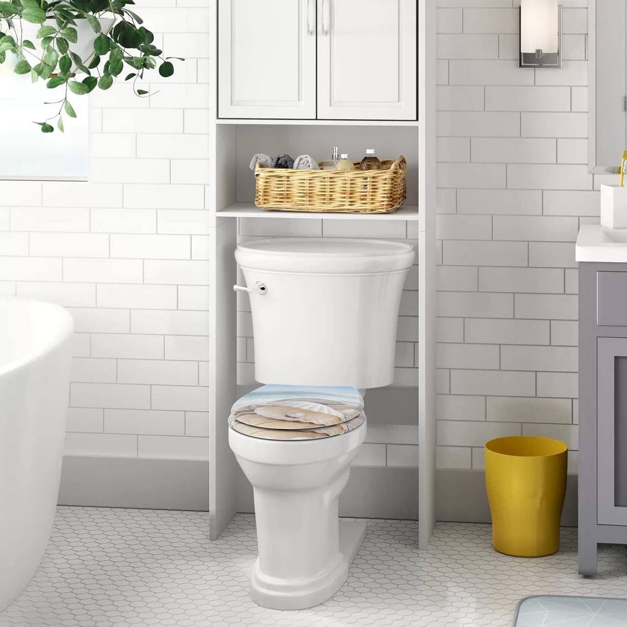 24goodz Soft-Close Toilet Seat - Whisper-Quiet Closure - Duroplast - Universal Oval Shape - White