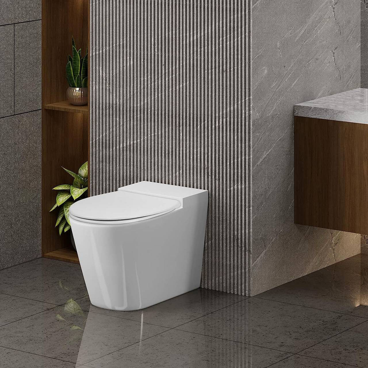 24goodz Toilet Seat with Child Seat - Safe and Healthy for Kids - Soft-Close Mechanism - O-shaped Toilets - White