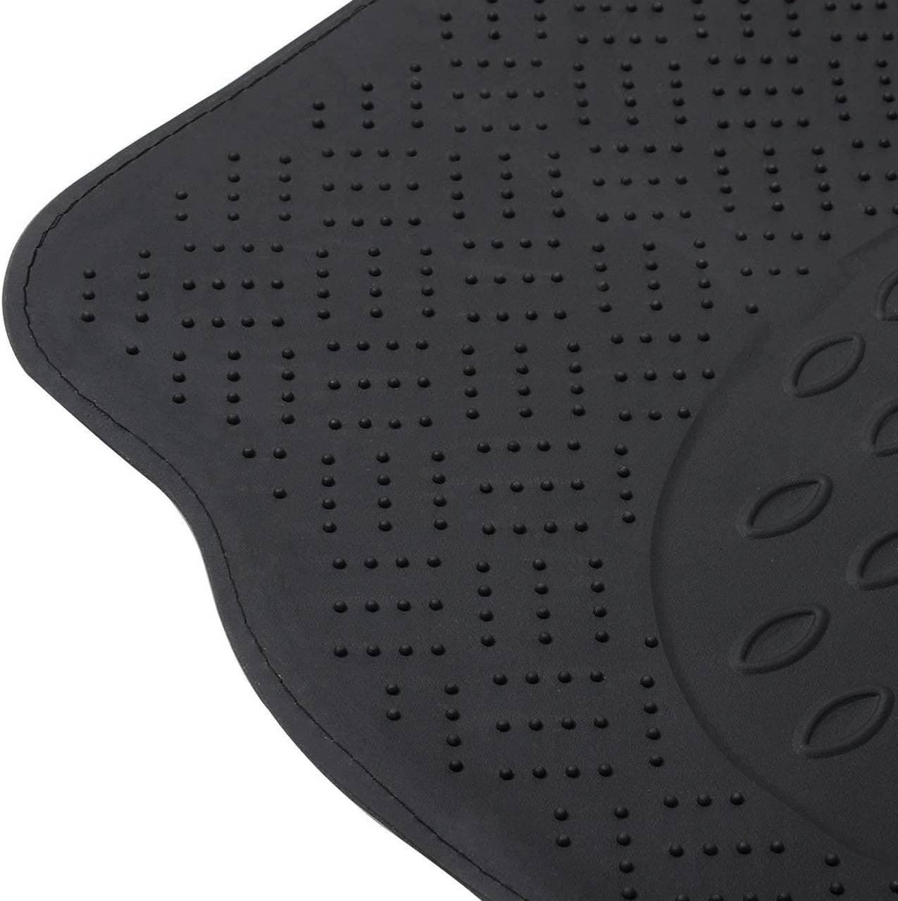 24goodz Universal Car Floor Mats - Trendy Aluminium Design - Optimal Dirt Protection - PVC - For All Seasons - Red