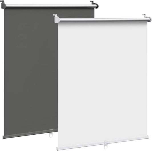 24goodz Blackout Roller Blind - Wireless and Safe Design - 200 g/m² Polyester - For Home and Office - White 50x150cm