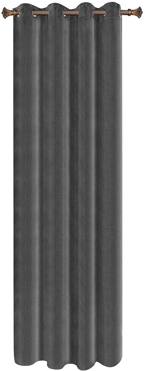 24goodz Blackout Curtain with Eyelets - Elegant and Insulating - 100% Polyester - For Every Home - Dark Grey 140x245 cm