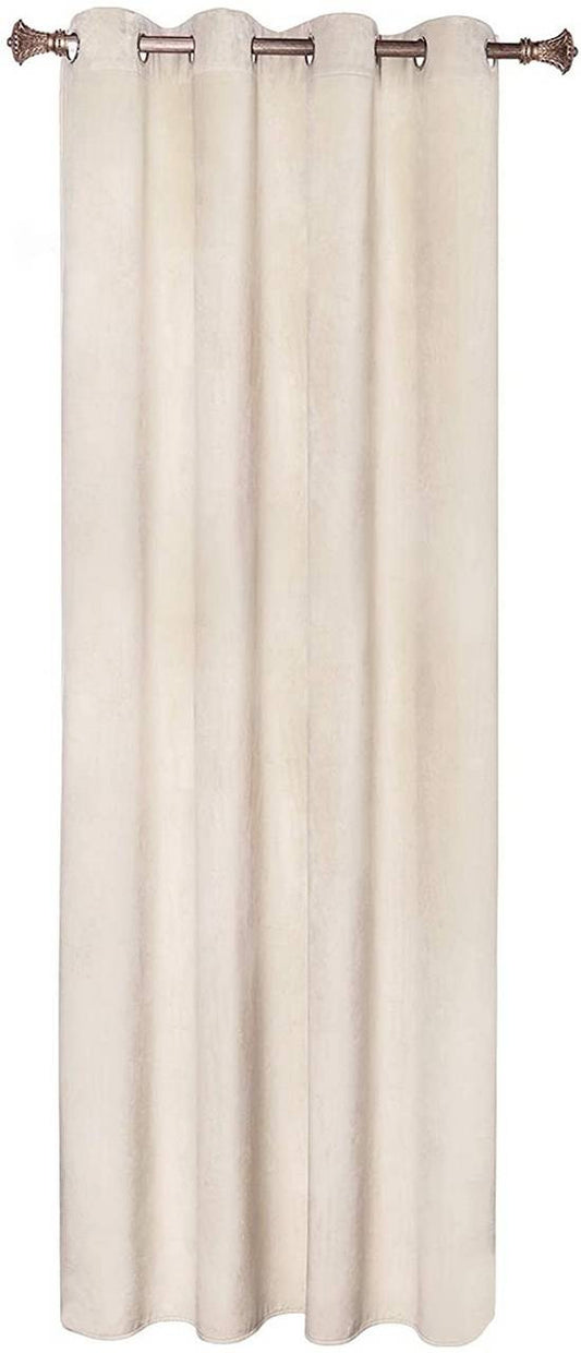 24goodz Velvet Blackout Curtain - High-Quality Insulating Fabric - 100% Polyester - For Home Decor - Beige 140x245 cm - hsd