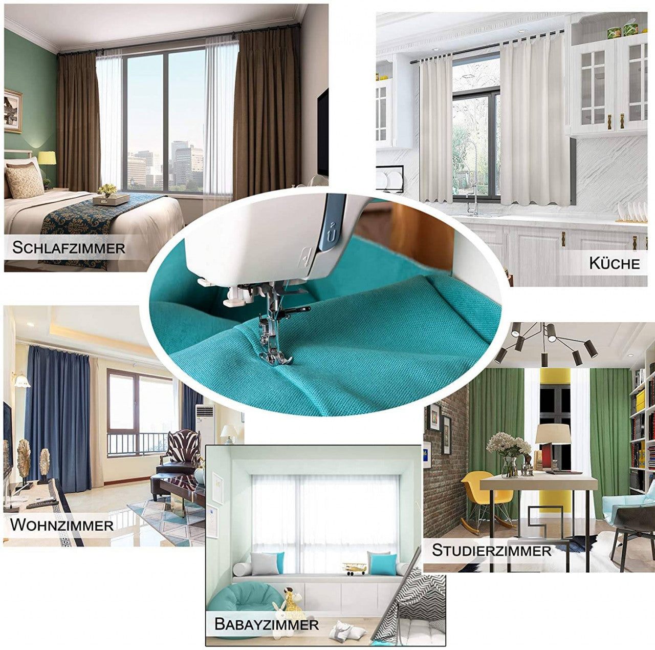 24goodz Dark Grey Blackout Curtains - Energy Saving & Sound Absorbing - 100% Polyester - For Home Decor - 135x225 cm - dgr