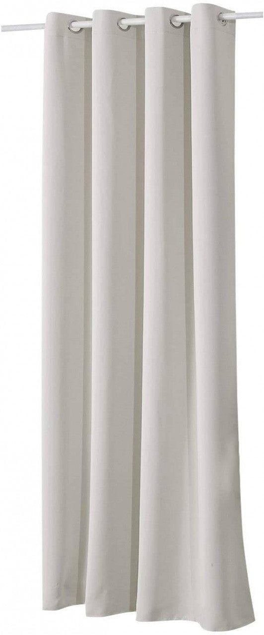 24goodz Thermal Curtain with Eyelets - High Durability - Energy Saving & Noise Absorbing - 100% Polyester - 135 cm Width - Cream 135x245 cm