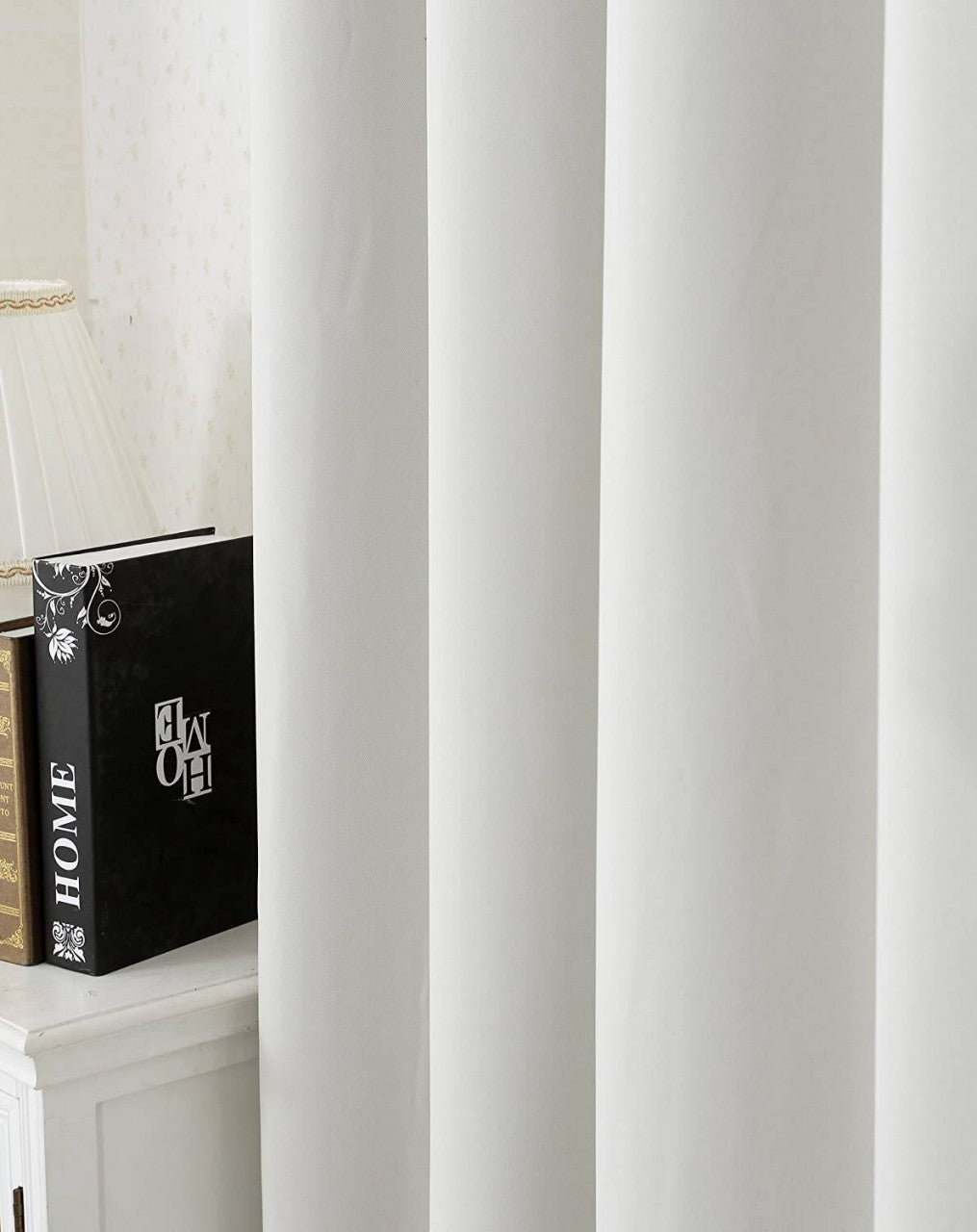 24goodz Thermal Curtain with Eyelets - High Durability - Energy Saving & Noise Absorbing - 100% Polyester - 135 cm Width - Cream 135x245 cm