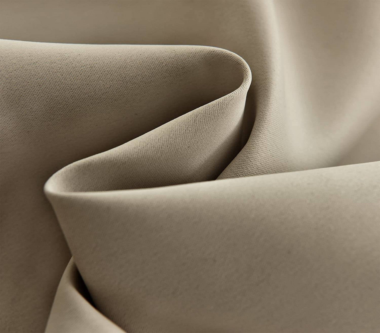 24goodz Thermal Curtain with Eyelets - Energy-saving & Sound-absorbing - 100% Polyester - For Home & Office - Sand 135x245 cm - sd