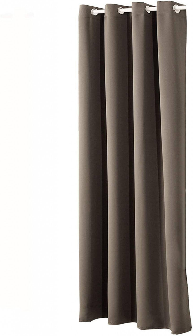 24goodz Thermal Curtain with Eyelets - High Durability - Energy Saving - 100% Polyester - Taupe - 135x225 cm