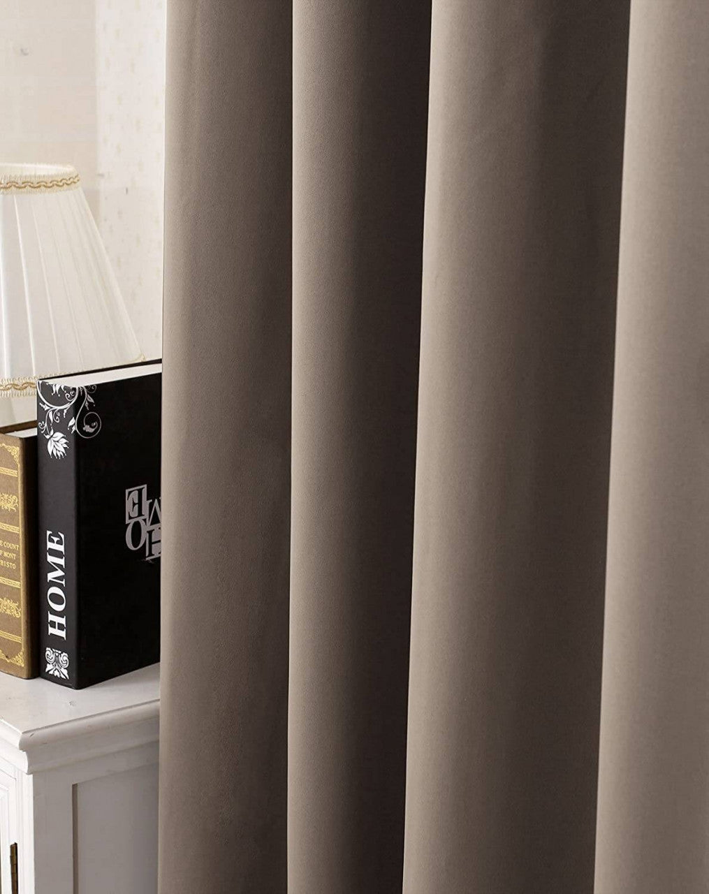 24goodz Thermal Curtain with Eyelets - High Durability - Energy Saving - 100% Polyester - Taupe - 135x225 cm